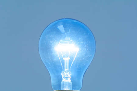 Light Bulb or electric light bulb incandescent isolated on white background.の写真素材