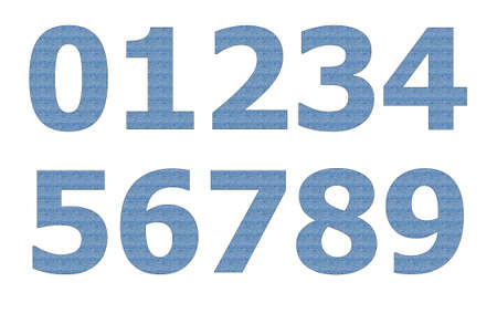 Jean pattern on numberの写真素材