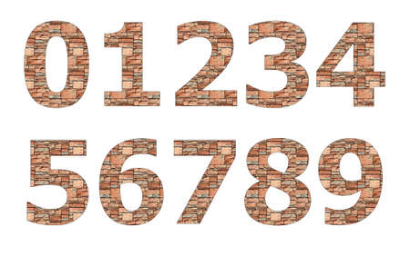 Stone pattern on number