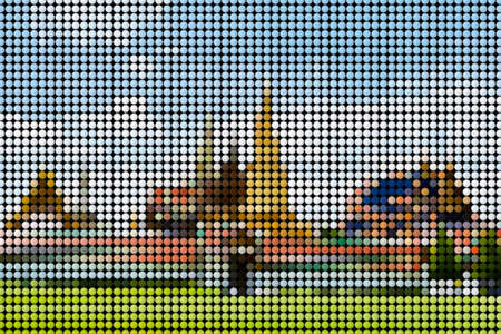 Abstract Polka dotの写真素材