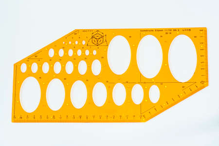 The drafting supplies on a white background.