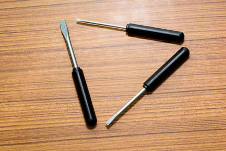 The screwdriver pack on a wood background.