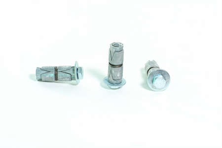 Salf tapping screw on a white background.の写真素材