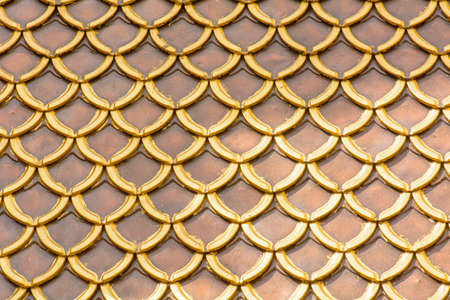 The roof tiles texture on nature background.の写真素材