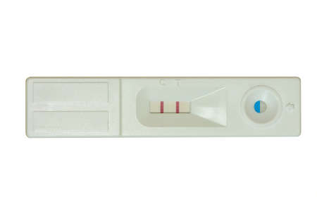 Positive pregnancy tests on a white background.