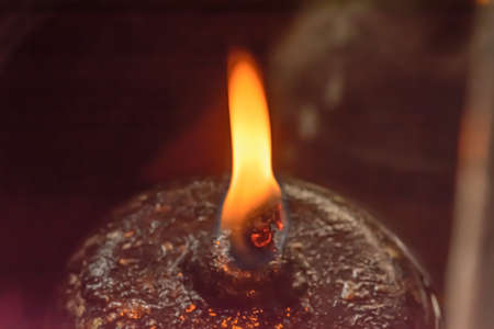 Light in the oil lamps. It is abstract.の写真素材