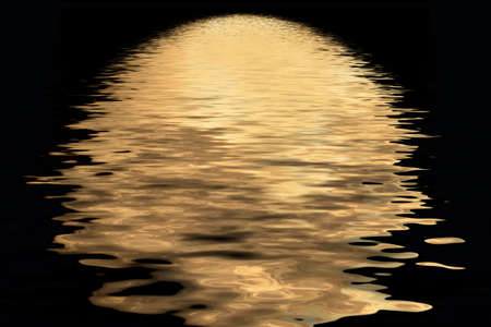 The shadow of the moon in the water.の写真素材