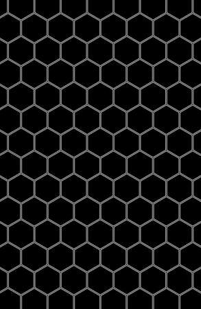 Black & white abstract paterns. Hexagon, Texture, Shape, Honeycomb.の写真素材