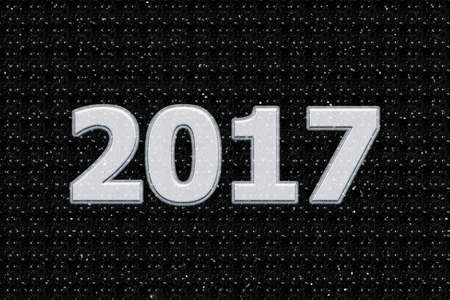 Happy New Year 2017 design with snow.