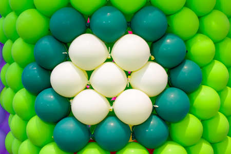 The multicolored balloons for decoration in the carnival.の写真素材