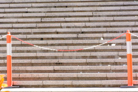 The stone stairs were prevented from entering.の写真素材