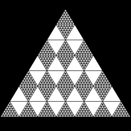 The black and white abstract multiple triangle.