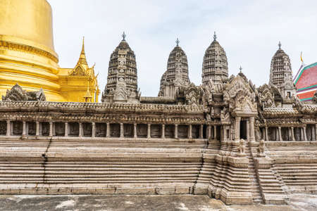 One landmark of Wat Phra Kaew in Bangkok, Thailand. A place everyone in every religion can be viewed.のeditorial素材
