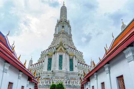 One landmark of Wat Arun Ratcha Wararam in Bangkok, Thailand. A place everyone in every religion can be viewed.の写真素材