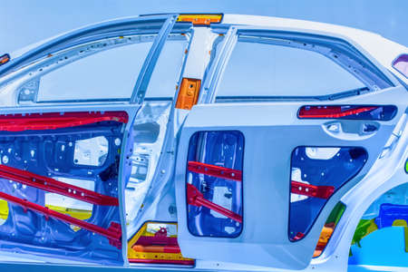 The new car structure is prepared to paint.