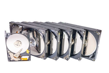 Hard disk drive removable case for repair on a white background.