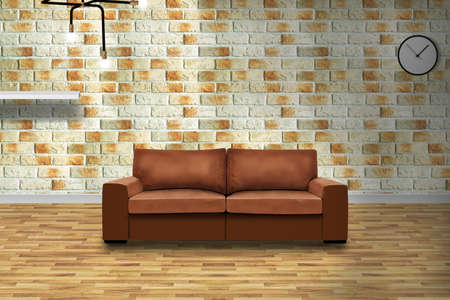 The modern living room. 3D design concept.