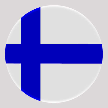 3D Flag of Finland on avatar circle.の写真素材