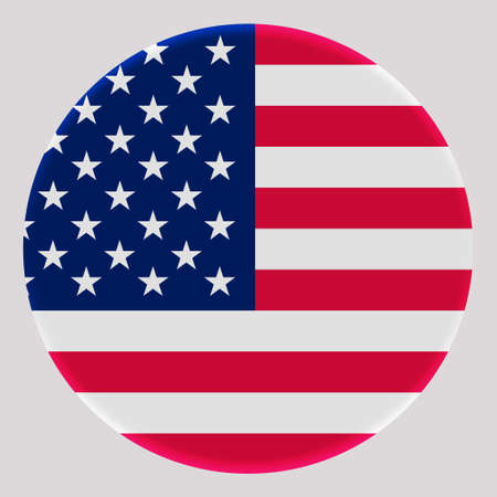 3D Flag of United States of America on avatar circle.の写真素材