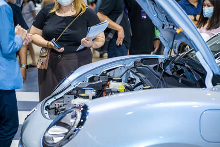 Nonthaburi, Thailand - MAR 27, 2021: Car at The 42th Bangkok International Motor Show Thailand 2021 at IMPACT Arena, Muang Thong Thani, Nonthaburi, Thailand.のeditorial素材