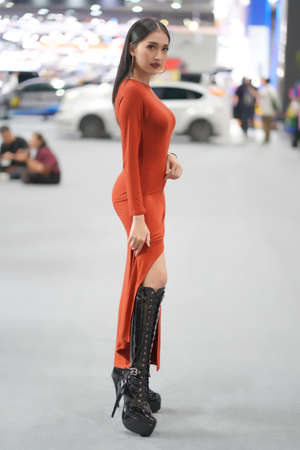 Nonthaburi, Thailand - MAR 27, 2021: Car at The 42th Bangkok International Motor Show Thailand 2021 at IMPACT Arena, Muang Thong Thani, Nonthaburi, Thailand.のeditorial素材