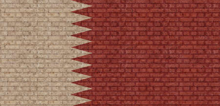 3D Flag of Laos on a snow globe background.の写真素材