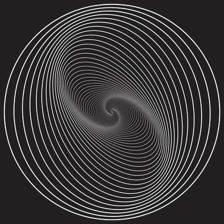The abstract circles overlap on a black background.のイラスト素材