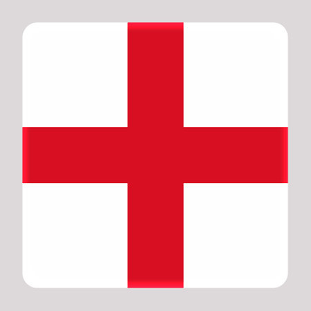3D Flag of England on a avatar square background.の写真素材