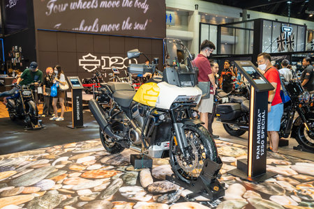 Nonthaburi, Thailand - APR 2, 2023 Motorcycle at The 44th Bangkok international motor show 2023 at...