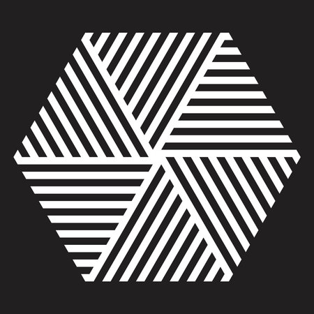 The abstract hexagon overlap on a white background.のイラスト素材