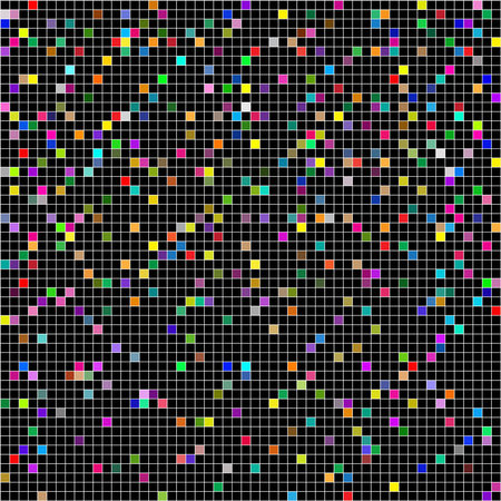Abstract multicolored in a white frame on a black background.