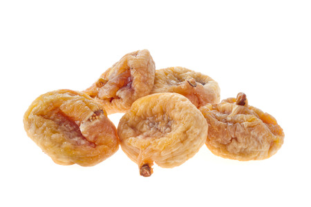 Dried figs isolated on white background
