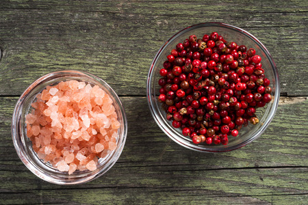 himalayan salt and pepperの写真素材