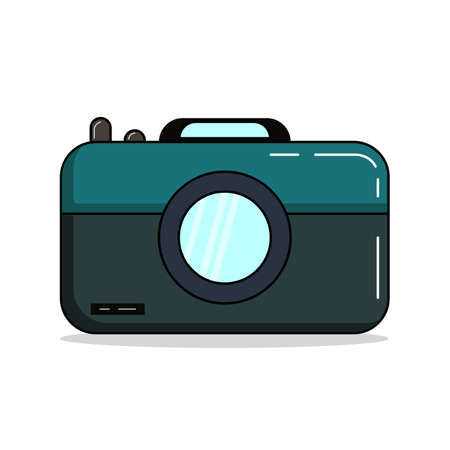 simple flat camera perfect for photography industryのイラスト素材