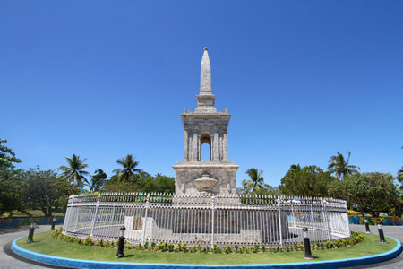 stone monument of Lapu-Lapu's in cebu, Philippinesのeditorial素材