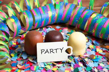 party decoration in closeup shot 
