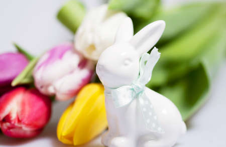 colourful decoration of easter bunny 