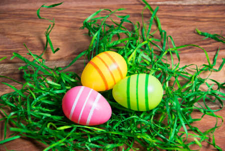 colourful decoration of easter eggs