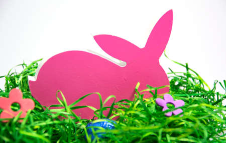 colourful decoration of easter bunny