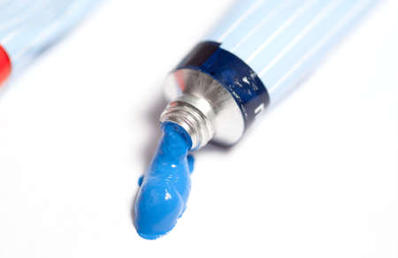 Colorful acrylic paintsの写真素材