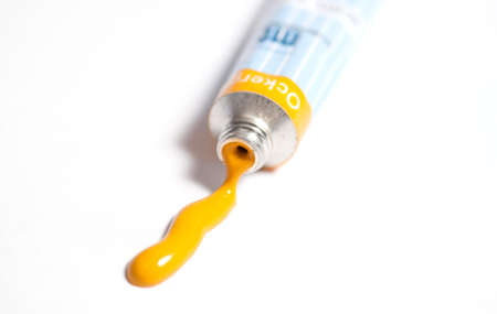 Colorful acrylic paintsの写真素材