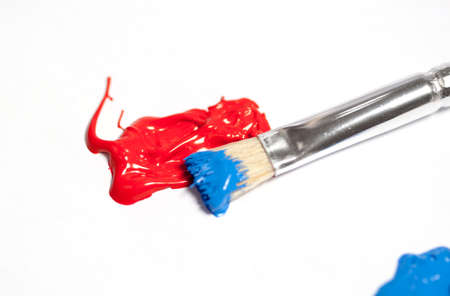 colorful acrylic paintsの写真素材