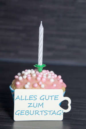 birthday muffinsの写真素材