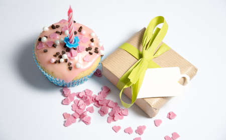 birthday muffinsの写真素材