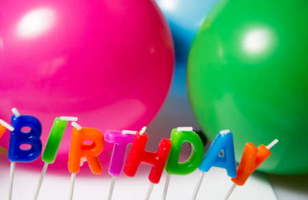 colorful birtday decorationの写真素材