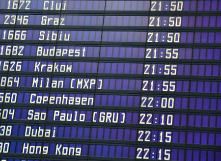 airport timetableの写真素材