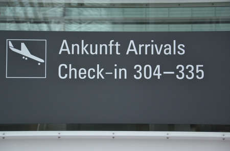 sign on airportの写真素材