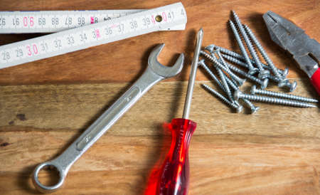 tool on wooden background