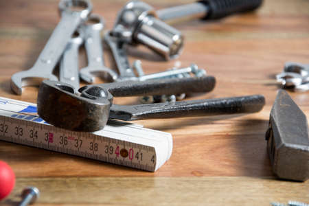 tool on wooden background