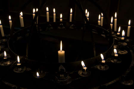 photo of some candlesの写真素材